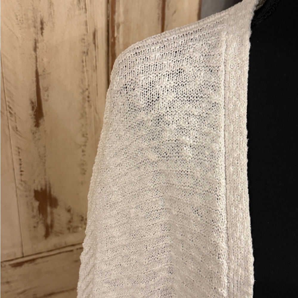 L.L. Bean cotton open front cardigan. White. Size 3x. Casual, cottagecore, beach - Picture 2 of 9